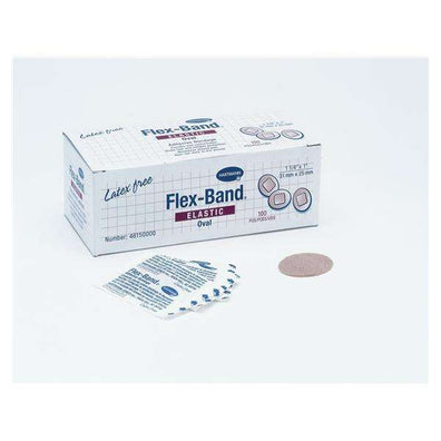 Bandage Fabric Flex-Band 1.25x1" Flexible Flesh LF 100/Bx, 24 BX/CA - Surgical Supplies NY